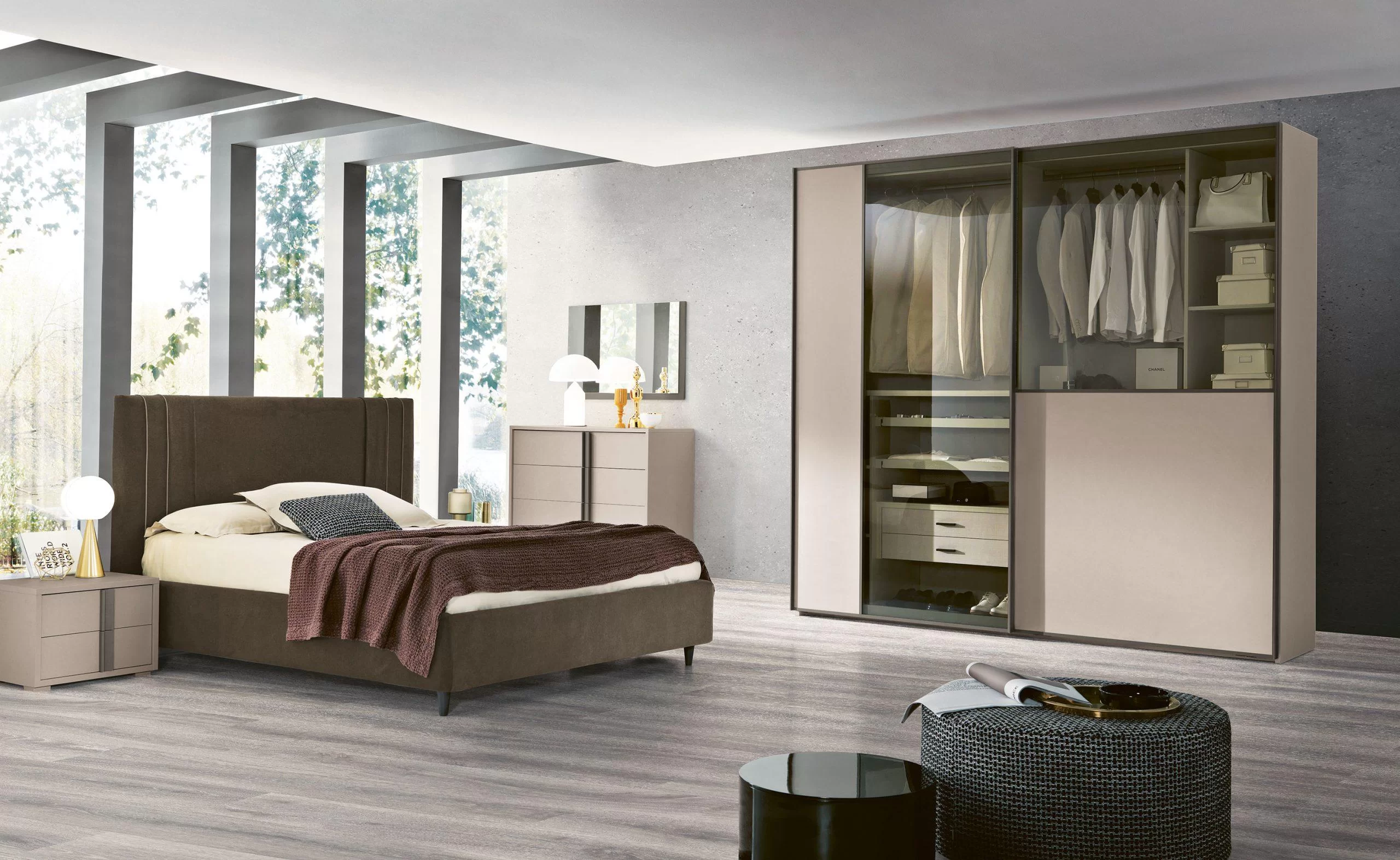 Camera-da-letto-completa-moderna-Cachemire-e-Grigio-londra-Leonor